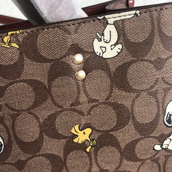 COACH PEANUTS DEMPSEY Carryall Signature Canvas Snoopy Woodstock - Picture 10 of 12